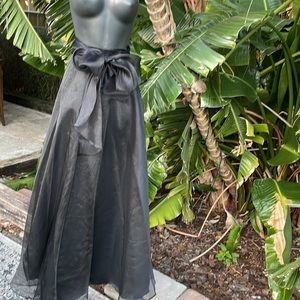 JS collections chiffon sheer circle skirt